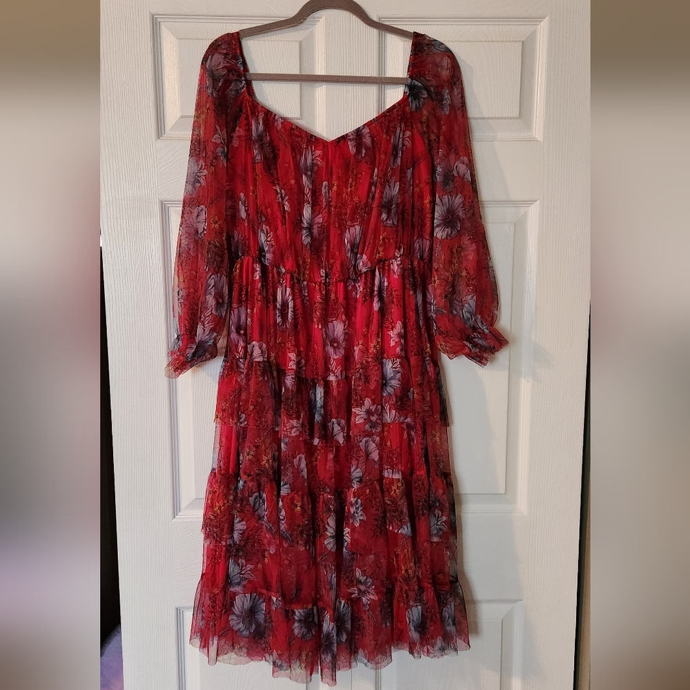 Candalite Red Floral dress